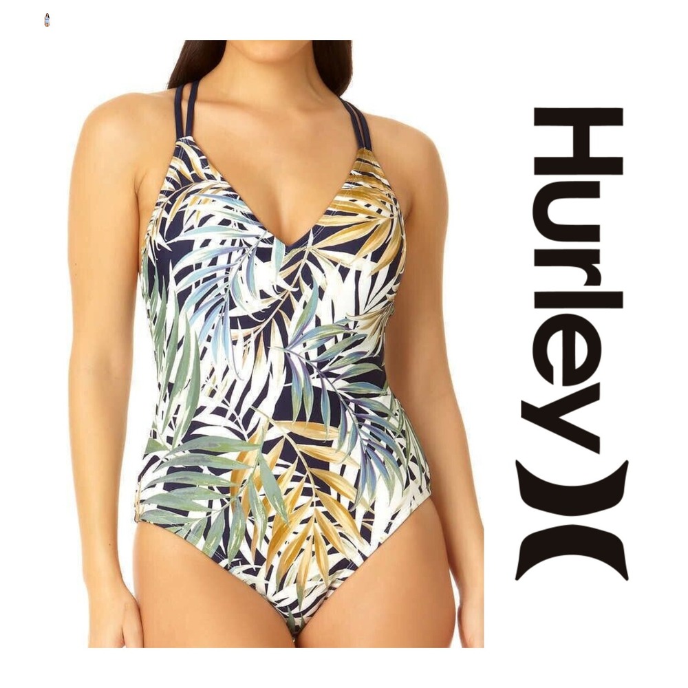 Hurley One Piece Tropical Swimsuit Size Large